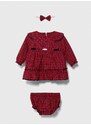 Detské bavlnené šaty Jamiks červená farba, mini, áčkový strih