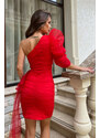Bicotone Červené asymetrické šaty Donna