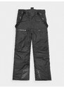4F Chlapčenské lyžiarske nohavice s trakmi a membránou 10000 - čierne