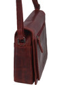 Mercucio Dámska kožená crossbody kabelka červená 250116