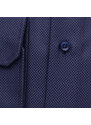 Willsoor Pánska tmavomodrá košeľa slim fit s jemným vzorom 15599