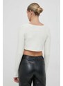 Kardigán Calvin Klein Jeans dámsky, béžová farba, tenký