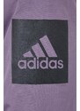 Páperová bunda adidas dámska, fialová farba, zimná