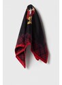 Hodvábna šatka Polo Ralph Lauren čierna farba,vzorovaná,455931403