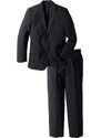 bonprix Oblek z recyklovaného polyesteru (2 dielny): sako a nohavice, farba čierna, rozm. 56