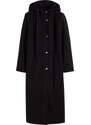 bonprix Kabát z vlnenej imitácie, maxi dĺžka, farba čierna