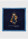 Vlnený šál Polo Ralph Lauren tmavomodrá farba, vzorovaná, 455931399