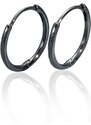MAJYA Strieborné náušnice KARIN 18 mm black 10444