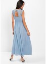 bonprix Maxi večerné šaty s čipkou, farba modrá, rozm. 42