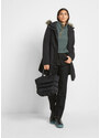 bonprix Parka bunda s mäkkou umelou kožušinkou na kapucni, farba čierna
