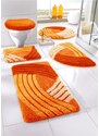 bonprix Kúpeľňová súprava s grafickým vzorom, farba oranžová, rozm. Predložka pred stojacie WC 45/50 cm