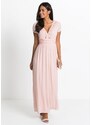 bonprix Maxi šaty s čipkou, letné, farba ružová