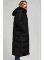 Čierny zimný dámsky kabát Moodo Z-KU-4222