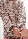 bonprix Melírovaný pletený pulóver, farba biela, rozm. 176/182