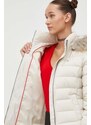 Páperová bunda Tommy Jeans dámska,béžová farba,zimná,DW0DW08588