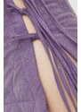 Vlnená sukňa Beatrice B fialová farba, mini, puzdrová