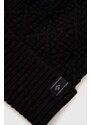 Čiapka Black Diamond Cable Cuff čierna farba, z tenkej pleteniny, vlnená