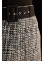 Trendyol Black Premium High Quality Belted Mini Length Woven Skirt