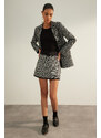Trendyol Black Premium High Quality Belted Mini Length Woven Skirt