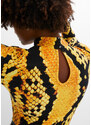 bonprix Šaty s cípmi so šnúrkou na zaviazanie, farba žltá