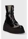 Členkové topánky Steve Madden Pearl dámske, čierna farba, na platforme, SM11002759