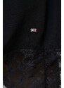 Sukňa Tommy Hilfiger čierna farba, midi, áčkový strih