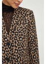 Kabát s prímesou vlny MICHAEL Michael Kors hnedá farba, prechodný