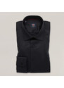 Willsoor Elegantná pánska košeľa čiernej farby slim fit 5641