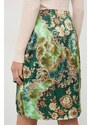 Sukňa Marciano Guess zelená farba, mini, rovný strih
