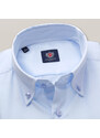 Willsoor Elegantná svetlomodrá pánska košeľa slim fit s golierom na gombíky 15669