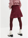 bonprix Kordová sukňa, strečová, s gombičkovou légou, farba červená