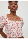 Vila Petite Tričko 'Aya' homárová / ružová / jasne červená / biela