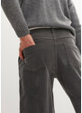 bonprix Kordové nohavice, Balloon-fit s bio bavlnou, farba šedá