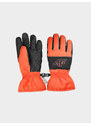 4F Chlapčenské lyžiarske rukavice Thinsulate - oranžové
