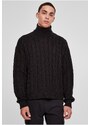UC Men Boxy Roll Neck Sweater Black