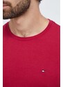 Tričko Tommy Hilfiger pánske, bordová farba, jednofarebné, MW0MW10800
