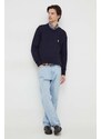Bavlnený sveter Tommy Hilfiger tmavomodrá farba,tenký,MW0MW33505
