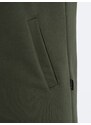 Ombre Clothing Pánska asymetrická mikina s priestrannou kapucňou NANTES - tmavozelená B1368