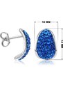 Ligot Strieborné náušnice so Swarovski Crystals 14 mm modré SILVEGOBD36093