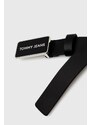 Kožený opasok Tommy Jeans dámsky,čierna farba,AW0AW15839