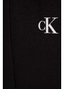 Detské tepláky Calvin Klein Jeans čierna farba, s potlačou