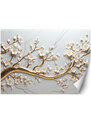 Gario Fototapeta Biele kvety na zlatom konári Materiál: Vliesová, Rozmery: 200 x 140 cm
