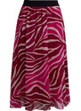 Orsay Pink & Burgundy Women's Patterned Midi Skirt - Women's