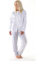 Vestis FLORA 6356 teplé pyžamo holubica sivá gombík