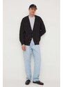 Bavlnený kardigán Calvin Klein Jeans čierna farba,J30J325066