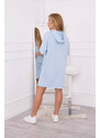 K-Fashion Šaty s kapucňou modré