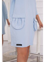K-Fashion Šaty s kapucňou modré