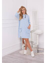 K-Fashion Šaty s kapucňou modré