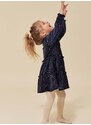 Dievčenské šaty Konges Sløjd tmavomodrá farba, mini, áčkový strih