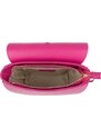 Ružová kožená talianska crossbody kabelka Ramona Fuxia s prídavným pruhom II NovaKabelka.sk